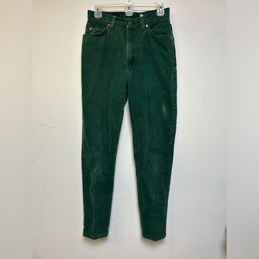 LEVI’S 912 Vtg 80s USA MADE Slim Fit Tapered Leg Orange tag Green Jeans tag 11 M